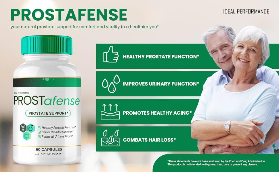 ProstAfense - Healthy Prostate Function, Improves Urinary Function, Promotes Healthy Aging, Combats Hair Loss
